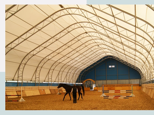 Строительство конных манежей в Троицке