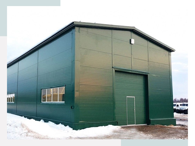 Двускатные ангары в Троицке