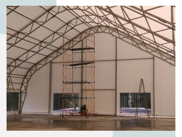 Шатровые ангары в Троицке