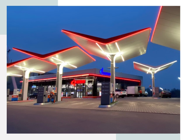 Навесы для АЗС в Троицке