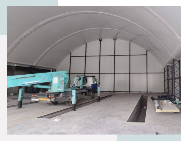 Внутреннее оснащение ангаров в Троицке